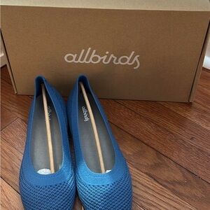 allbirds Blue Knit Slip-On Ballet Flats